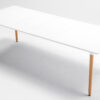 MESA COMEDOR EXTENSIBLE NORDIKA 140 - 180 - 220 x 80 CM BLANCO / HAYA. - Imagen 6
