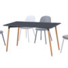 MESA COMEDOR FIJA NORDIKA 120 x 80 CM GRIS / HAYA. - Imagen 4