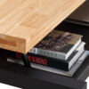MESA CENTRO ELEVABLE LOFT 120 x 60 CM ROBLE NORDISH/ NEGRO. - Imagen 3