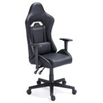 Altura regulable. Respaldo reclinable. Brazos regulables en altura. Cojín lumbar. Ruedas blandas antirayas. Tejido símil piel. Medidas: 70 x 70 x 123 - 133 cm.