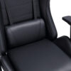SILLÓN GAMER GIRATORIO Y RECLINABLE JORDAN SIMIL PIEL NEGRO. - Imagen 4