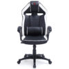 SILLÓN GIRATORIO NEO ADVANCE REGULABLE EN ALTURA SÍMIL PIEL NEGRO / BLANCO. - Imagen 2