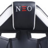 SILLÓN GIRATORIO NEO ADVANCE REGULABLE EN ALTURA SÍMIL PIEL NEGRO / BLANCO. - Imagen 3