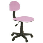 Silla giratoria Lucky. Regulable en altura. Color rosa melange.