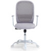 SILLON GIRATORIO MAGGIE EVO TEJIDO GRIS PEARL / ESTRUCTURA BLANCA. - Imagen 2