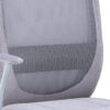 SILLON GIRATORIO MAGGIE EVO TEJIDO GRIS PEARL / ESTRUCTURA BLANCA. - Imagen 3