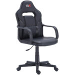 Sillón giratorio gamer XTR - X10. Altura regulable. Cojín lumbar regulable. Apoyabrazos. Tejido símil piel. Fácil limpieza. Medidas: 57 x 60 x 101 - 109 cm.