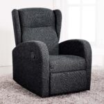 Sillón relax modelo Home orejero. Mecanismo automático. Accionado por maneta. Sistema pared cero grados. Respaldo orejero. Tapizado en tejido Bali gris marengo.