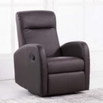 Sillón relax modelo Home. Sillón relax mecanismo automático. Sistema pared cero grados. Accionado por leva. Posición de lectura y descanso. Tejido símil piel choco. Medida ancho 70 cm.