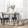 BANCO ASIENTO LOFT ROBLE AMERICAN / NEGRO. - Imagen 2