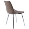 SILLA COMEDOR MARLENE SIMIL PIEL TOPO / CROMO - Imagen 2