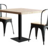 MESA MOSS 80 X 80 CM   ROBLE NORDISH / NEGRO. - Imagen 2