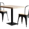 MESA MOSS 80 X 60 CM   ROBLE NORDISH / NEGRO. - Imagen 2