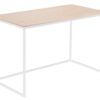 Mesa estudio modelo Mia. Tapa estratificado color roble Nordish. Patas metálicas color blanco. Medidas: 120 x 60 x 75 cm.