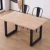 MESA COMEDOR FIJA ROMA 150 x 90 CM  ROBLE NORDISH / NEGRO. - Imagen 3