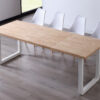 MESA COMEDOR EXTENSIBLE ROMA 140 - 180 - 220 x 80 CM ROBLE NORDISH / BLANCO. - Imagen 4