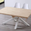 MESA COMEDOR FIJA XENA 160 x 100 CM  ROBLE NORDISH / BLANCO. - Imagen 3