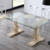 MESA COMEDOR VERSALLES 160 x 90 CM  CRISTAL / NORDISH - Imagen 2