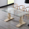 MESA COMEDOR VERSALLES 160 x 90 CM  CRISTAL / NORDISH - Imagen 3