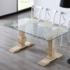 MESA COMEDOR VERSALLES 160 x 90 CM  CRISTAL / NORDISH - Imagen 4