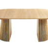 MESA COMEDOR REDONDA EXTENSIBLE KEANU 120 - 160 - 200 x 120 CM OAK. - Imagen 3