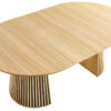 MESA COMEDOR REDONDA EXTENSIBLE KEANU 120 - 160 - 200 x 120 CM OAK. - Imagen 4