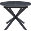 MESA COMEDOR REDONDA EXTENSIBLE VULCANO 100 - 140 CM CERAMIC NEGRO / NEGRO. - Imagen 2
