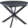 MESA COMEDOR REDONDA EXTENSIBLE VULCANO 100 - 140 CM CERAMIC NEGRO / NEGRO. - Imagen 3