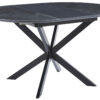 MESA COMEDOR REDONDA EXTENSIBLE VULCANO 100 - 140 CM CERAMIC NEGRO / NEGRO. - Imagen 4