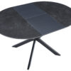 MESA COMEDOR REDONDA EXTENSIBLE VULCANO 100 - 140 CM CERAMIC NEGRO / NEGRO. - Imagen 6