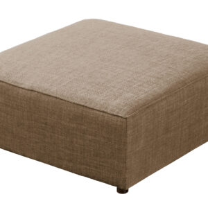 Puf para sofá modular Mou. Tapizado en tejido beige. Medidas: 90 x 90 x 42 cm.