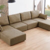 MODULO CON RESPALDO 90 X 93 CM SOFÁ MODULAR MOU TEJIDO BEIGE. - Imagen 6