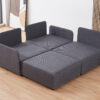 SOFA MODULAR CON BRAZOS MOU 3 PLAZAS + CHAISELONGUE TEJIDO GRIS 276 x 183 X 93 CM - Imagen 2