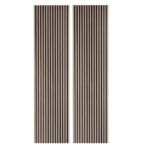 Panel acústico decorativo con aislante PET en color negro. Reduce el eco y la reverberación  + info. Favorece el equilibrio natural del sonido. MDF y poliester de alta densidad. Color honey. Medidas: 60 x 2