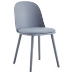 Silla multiusos. Polipropileno alta resistencia. Asiento tapizado en símil piel color gris. Carcasa en color gris. Medidas: 45 x 55