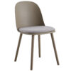 Silla multiusos. Polipropileno alta resistencia. Asiento tapizado en tejido Tex gris. Carcasa en color topo. Medidas: 45 x 55