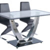 MESA COMEDOR DUBAI CRISTAL NEGRO / CROMO. - Imagen 4
