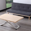 MESA CENTRO ELEVABLE ZOE 120 x 80 CM ROBLE NORDISH / BLANCO - Imagen 2