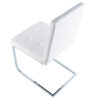 SILLA COMEDOR VANITY SÍMIL PIEL BLANCO / CROMO - Imagen 2