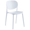 Silla Corey. Diseño moderno. Polipropileno alta resistencia. Color blanco. Medidas: 42 x 51 x 81 cm.