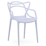 Silla Butterfly. Diseño moderno. Polipropileno alta resistencia. Color blanco. Medidas: 55 x 55 x 83 cm.